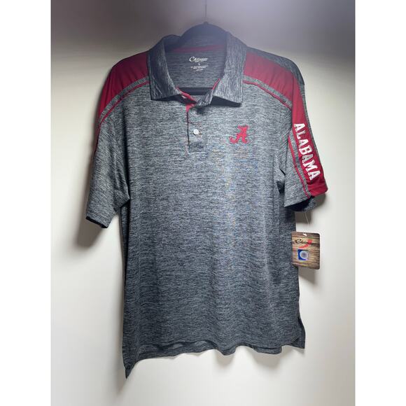 Alabama Crimson Tide Men’s Polo Golf Shirt Sz Large Gray Red Retails 50.00 New - Picture 6 of 8